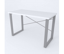 Письмовий стіл Ferrum-decor Драйв 750x1400x700 Сірий метал ДСП Білий 32 мм (DRA239)