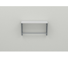Полиця настінна Ferrum-decor Світ 300x700x150 метал Сірий ДСП Біле 16 мм (SVI0057)