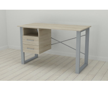 Письменный стол с ящиками Ferrum-decor Оскар 750x1400x600 металл Серый ДСП Сонома 16 мм (OSK0039)
