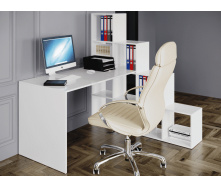 Стол компьютерный со стеллажом Forte Id8240 Белый