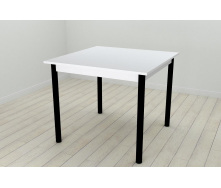 Стол кухонный Ferrum-decor Агата 75x90x90 Черный ДСП Белое 32мм (AGA0001)