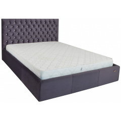 Ліжко Двоспальне Richman Кембридж VIP 160 х 190 см Missoni 022 С1 З додатковою металевою цільносварною рамою Фіолетове Суми