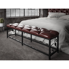 Пуф ліжковий Tenero Кадіс 1550х370х450 мм Чорний з коричневим (1000002133) Тернопіль