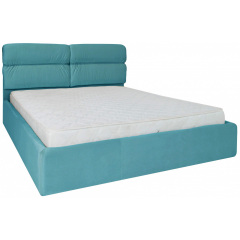 Ліжко Richman Оксфорд VIP 120 х 200 см Missoni 014 З додатковою металевою цільнозварною рамою Синє Суми