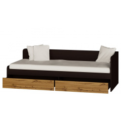 Односпальне ліжко з ящиками Еверест Соната-800 венге + аппалачі Красноград