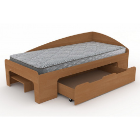 Односпальне ліжко з ящиком Компаніт-90+1 вільха