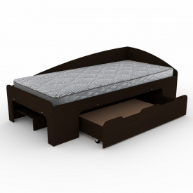 Кровать 90+1 Компанит Венге темный (new1-160)