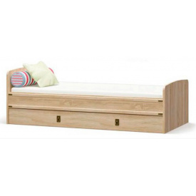 Кровать с ящиком Мебель Сервис Валенсия ламели односпальная 90х200 см Дуб самоа (psg_UK-6415014)