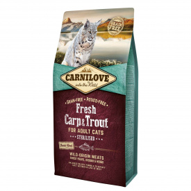Сухой корм для стерилизованных кошек Carnilove Fresh с карпом и форелью 6 кг (8595602527465)