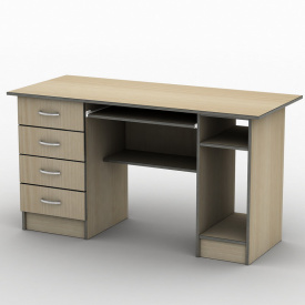 Письменный стол Тиса Мебель СК-4 Ш.-1400мм Г.-600мм Бук