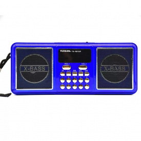 Портативный радиоприёмник аккумуляторный FM радио YUEGAN YG-1881UR c SD-карта MP3 плеер синий