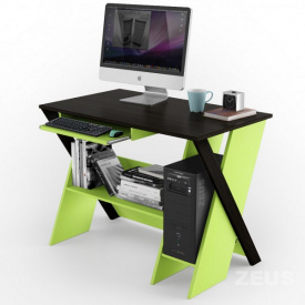 Комп'ютерний стіл Comfy Home Zhuk Венге/Зелена вода
