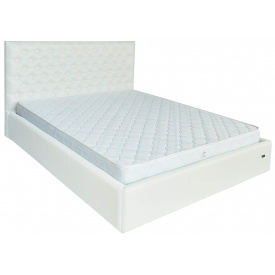 Ліжко Двоспальне Richman Кембридж VIP 160 х 200 см Boom 01 З додатковою металевою цільносварною рамою Біле