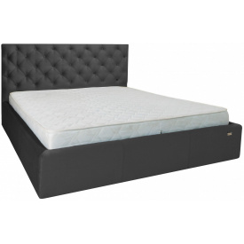 Ліжко Двоспальне Richman Ковентрі VIP 160 х 200 см Missoni 009 З додатковою металевою цільнозварною рамою Темно-сіре