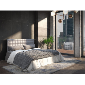 Кровать Санрайз Sentenzo светло-серый с подъёмным механизмом 1600х1900