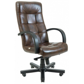 Офисное Кресло Руководителя Richman Вирджиния Титан Dark Brown Wood М2 AnyFix Коричневое