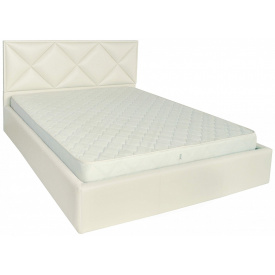 Ліжко Двоспальне Richman Лідс VIP 160 х 200 см Флай 2200 A1 З додатковою металевою цільносварною рамою Біле