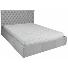 Ліжко двоспальне Richman Кембридж Standart 180 х 200 см Fibril 07 Сіре
