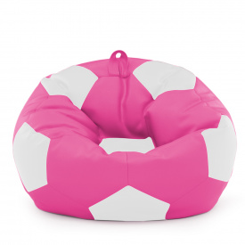 Кресло мешок Мяч Оксфорд 120см Студия Комфорта размер Большой Розовый + Белый