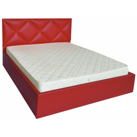 Кровать Двуспальная Richman Лидс VIP 160 х 190 см Флай 2210 С дополнительной металлической цельносварной рамой Красная