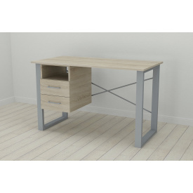Письменный стол с ящиками Ferrum-decor Оскар 750x1200x700 металл Серый ДСП Сонома 16 мм (OSK0060)