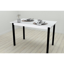 Стол кухонный Ferrum-decor Марио 75x120x60 Черный ДСП Белое 16мм (MAR0001)