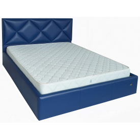 Кровать Двуспальная Richman Лидс VIP 160 х 200 см Boom 21 С дополнительной металлической цельносварной рамой Синяя