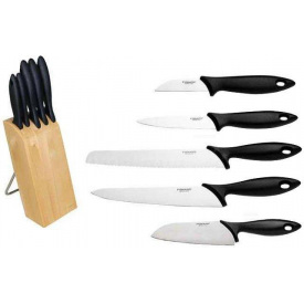 Набор ножей в деревяном блоке Fiskars Essential
