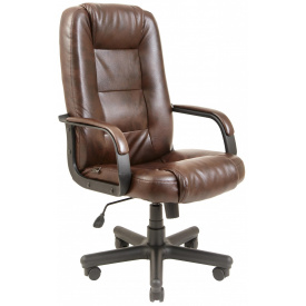 Офісне крісло керівника Richman Челсі Мадрас Dark Brown Пластик Річ М2 AnyFix Коричневе