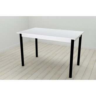 Стол кухонный Ferrum-decor Бенита 75x120x70 Черный ДСП Белое 32мм (BEN0008)