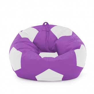 Крісло мішок М'яч Оксфорд 100см Студія Комфорту Розмір Стандарт Фіолетовий + Білий