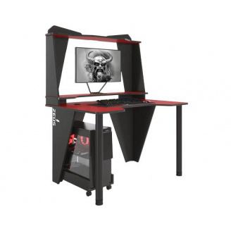 Геймерский игровой стол Zeus IVAR-2 1200 мм Красный/Черный
