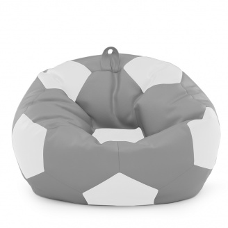 Кресло мешок Мяч Оксфорд 120см Студия Комфорта размер Большой Серый + Белый