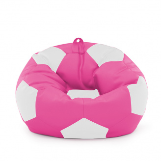 Кресло мешок Мяч Оксфорд 100см Студия Комфорта размер Стандарт Розовый + Белый