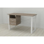 Письменный стол с ящиками Ferrum-decor Оскар 750x1200x700 металл Белый ДСП Сонома Трюфель 16 мм (OSK0054) Одесса