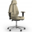 Кресло KULIK SYSTEM CLASSIC Ткань с подголовником без строчки Кремовый (12-901-BS-MC-0501) Ровно