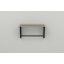 Полиця настінна Ferrum-decor Світ 300x700x150 метал Чорний ДСП Сонома Трюфель 16 мм (SVI0047) Кропивницький