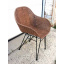 Плетене крісло Нікі Нуово з натурального ротангу на металевій основі коричневого кольору CRUZO ok48211 Васильков