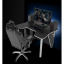 Игровой стол ZEUS IGROK-3L, черный/белый с LED подсветкой Полтава