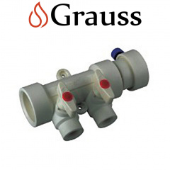 Grauss Коллектор на 2 выхода с шаровым перекрытием (40x20) Германия Одесса