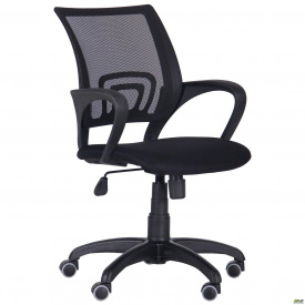 Кресло офисное AMF Веб с сетчатой спинкой черное