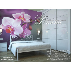 Ліжко Метал-Дизайн Діана 1900(2000)х1600 мм чорний оксамит Ужгород