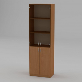 Книжный шкаф Компанит КШ-6 1950x600x366 мм бук