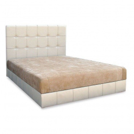 Кровать Вика Магнолия 140 с матрасом мебельная ткань 142х210х112 см