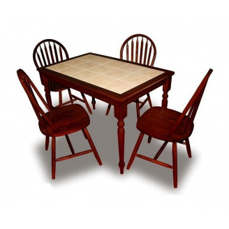 Обідній стіл ONDER MEBLI СТ3045 1140х750мм махагон/ тем. плитка