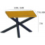 Стол обеденный Металл-Дизайн Айрон 750х1600х800 мм 60х60 черный бархат Киев