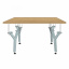 Стол обеденный Металл-Дизайн Уно (4 ноги) 750х1200х750 мм 50х25 черный бархат Киев