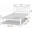 Кровать Металл-Дизайн Монро на деревянных ногах 1900(2000)х800(900) мм черный бархат Киев