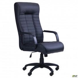 Компьютерное кресло AMF Атлетик Софт Tilt черное с высокой спинкой для руководителя