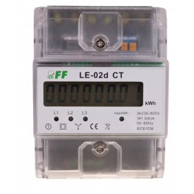 Трехфазный счетчик энергопотребления F&F LE-02D-CT 3х230/400В 3х5А